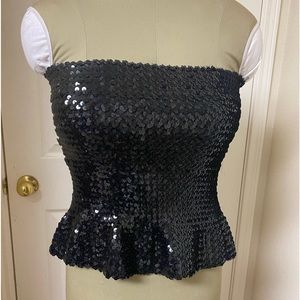 Sequined tube top